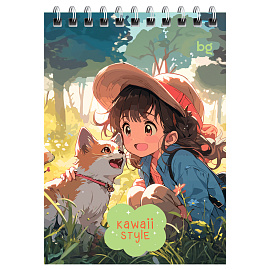 Блокнот А6 40л. на гребне BG "Аниме