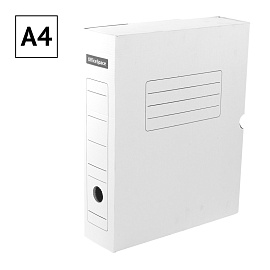 Короб архивный с клапаном OfficeSpace, микрогофрокартон, 75мм, белый, до 700л. фото Короб архивный с клапаном OfficeSpace, микрогофрокартон, 75мм, белый, до 700л.