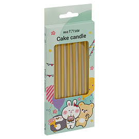 Свечи для торта с держателями MESHU "Straight gold", 10см, 6шт фото Свечи для торта с держателями MESHU "Straight gold", 10см, 6шт