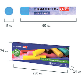 Пастель масляная художественная BRAUBERG ART CLASSIC, 24 цвета, круглое сечение, 181448 фото Пастель масляная художественная BRAUBERG ART CLASSIC, 24 цвета, круглое сечение, 181448