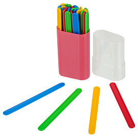 Счетные палочки (30 штук) многоцветные, в пластиковом пенале, СП06 фото Счетные палочки (30 штук) многоцветные, в пластиковом пенале, СП06