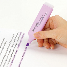 Текстовыделитель BRAUBERG "ORIGINAL PASTEL", ЛАВАНДОВЫЙ, линия 1-5 мм, 151695