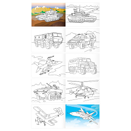 Раскраска А5, 10 стр. ТРИ СОВЫ "Автомобили", горизонтальные