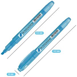 Текстовыделитель Crown "Multi Hi-Lighter" голубой, 1-4мм фото Текстовыделитель Crown "Multi Hi-Lighter" голубой, 1-4мм