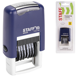 Нумератор 6-разрядный STAFF, оттиск 22х4 мм, "Printer 7836", 237434 фото Нумератор 6-разрядный STAFF, оттиск 22х4 мм, "Printer 7836", 237434