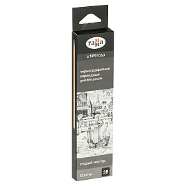 Карандаш ч/г Гамма "Старый мастер", 3B, кедр, заточен. фото Карандаш ч/г Гамма "Старый мастер", 3B, кедр, заточен.