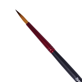 Кисть синтетика, круглая №3, BRAUBERG PREMIUM, 201002