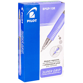 Ручка шариковая автоматическая Pilot BPGP-10R-F G Super grip зеленая (толщина линии 0.22 мм)
