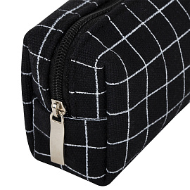 Пенал BRAUBERG, 1 отделение, полиэстер, "Cute bear", черный, 19х4х6 см, 272303