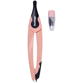 Готовальня Berlingo "Instinct", 2 предмета, циркуль 135мм, фламинго, пластиковый футляр