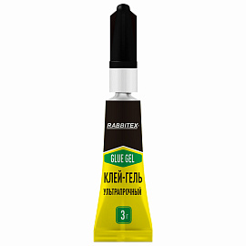 Клей-гель секундный суперклей УЛЬТРАПРОЧНЫЙ, набор 2х3 грамм, RABBITEX, 609814