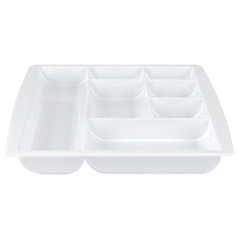 Настольная подставка СТАММ "Field", пластиковая, белая фото Настольная подставка СТАММ "Field", пластиковая, белая