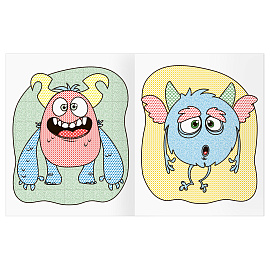 Раскраска водная 200*250, 8 стр., ТРИ СОВЫ "Раскрась водой. Смешные монстрики