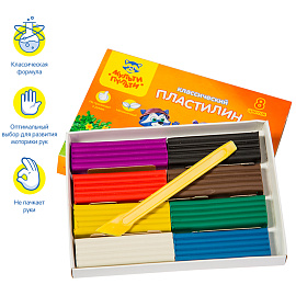 Пластилин Мульти-Пульти "Приключения Енота", 08 цветов, 160г, со стеком, картон фото Пластилин Мульти-Пульти "Приключения Енота", 08 цветов, 160г, со стеком, картон