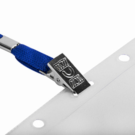 Бейдж Attache горизонтальный 120х87 мм с зажимом и синей тесьмой (10 штук в упаковке, размер вкладыша: 113х70)