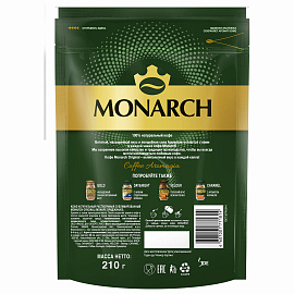 Кофе растворимый сублимированный Monarch Original 210 г (пакет)