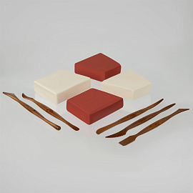 Паста (масса) для моделирования и лепки JOVI, отвердевающая, НАБОР, 7 шт. по 500 г, стеки, 80