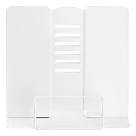 Подставка для книг СТАММ, металлическая, регулируемый угол наклона, белая