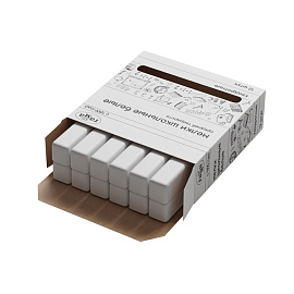 Мел белый квадратный средней твердости 12 штук, ГАММА, картонная упаковка, 280120213