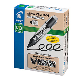 Маркер для белых досок перезаправляемый Pilot WBMA-VBM-M-BG зеленый (толщина линии 1-3 мм) круглый наконечник