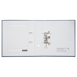 Папка-регистратор OfficeSpace, 70мм, бумвинил, с карманом на корешке, серая