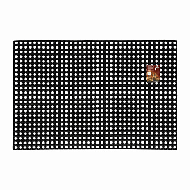 Коврик входной резиновый крупноячеистый грязезащитный 100х150 см, толщина 22 мм, черный, VORTEX