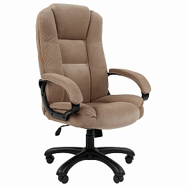 Кресло офисное Chairman CH 600, велюр, бежевое, 7158673