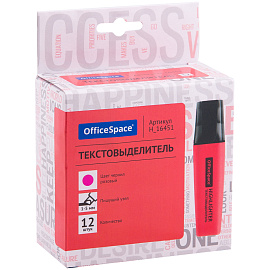 Текстовыделитель OfficeSpace розовый, 1-5мм фото Текстовыделитель OfficeSpace розовый, 1-5мм