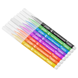 Фломастеры с блестками JOVI "Glitter", 08цв., смываемые, картон, европодвес фото Фломастеры с блестками JOVI "Glitter", 08цв., смываемые, картон, европодвес