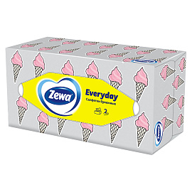 Салфетки косметические Zewa Everyday 2-слойные (250 штук в упаковке)