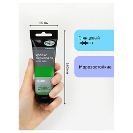 Краска акриловая Гамма Студия зеленая 75 мл в тубе