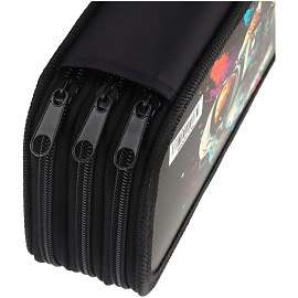 Пенал 3 отделения, 190*110 ArtSpace "Cosmic", ламинированный картон, софт-тач