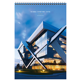 Блокнот А4 80л. на гребне BG "Офис", твердая подложка