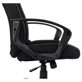 Кресло руководителя Helmi HL-E98, ткань черная, пластик, механизм качания фото Кресло руководителя Helmi HL-E98, ткань черная, пластик, механизм качания