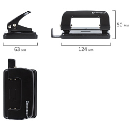 Дырокол металлический BRAUBERG "Classic", до 10 листов, черный, 222548 фото Дырокол металлический BRAUBERG "Classic", до 10 листов, черный, 222548