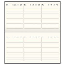 Еженедельник недатированный, 64л., твердый переплет, кожзам, BG "Nebraska.Dark red", красный