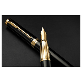 Ручка перьевая Parker "Ingenuity Black GT" 0,8мм, подарочная упаковка