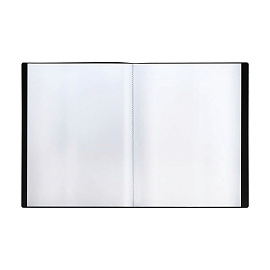 Папка с 10 вкладышами СТАММ А4, 9мм, 500мкм, пластик, черная фото Папка с 10 вкладышами СТАММ А4, 9мм, 500мкм, пластик, черная