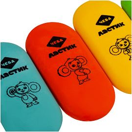 Ластик Мульти-Пульти "Чебурашка", овальный, термопластичная резина, 60*28*12мм фото Ластик Мульти-Пульти "Чебурашка", овальный, термопластичная резина, 60*28*12мм