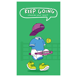 Блокнот А7 48л. на склейке BG "Твой спорт