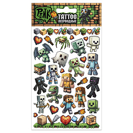 Наклейки-тату переводные АССОРТИ, ЦВЕТНЫЕ, 11х20 см, PY