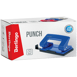 Дырокол Berlingo "Universal" 10л., металлический, синий