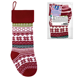 Носок новогодний для подарков, 23х2х54см, "Мечты сбываются", полиэстер, ЗОЛОТАЯ СКАЗКА, 592505