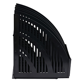 Лоток для бумаг вертикальный СТАММ "Line", сборный, 5 отделений, черный фото Лоток для бумаг вертикальный СТАММ "Line", сборный, 5 отделений, черный