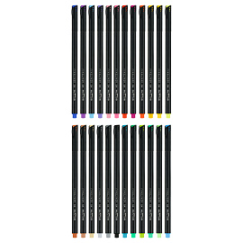 Набор капиллярных ручек MESHU 24цв., 0,4мм, европодвес фото Набор капиллярных ручек MESHU 24цв., 0,4мм, европодвес