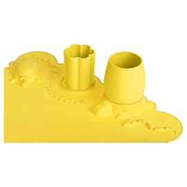 Коврик для творчества Мульти-Пульти силиконовый, желтый, 415*370мм, европодвес