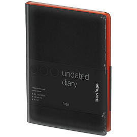 Ежедневник недатированный, В6, 136л., кожзам, Berlingo "Fuze", цветной срез, черный фото Ежедневник недатированный, В6, 136л., кожзам, Berlingo "Fuze", цветной срез, черный