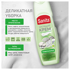 Универсальное чистящее средство Санита Зелёный чай и лайм гель 0.6 кг