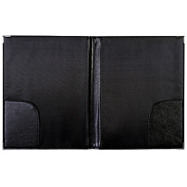 Папка адресная OfficeSpace, А4, кожзам, мет. уголки, черный