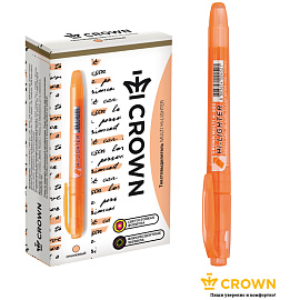 Текстовыделитель Crown "Multi Hi-Lighter" оранжевый, 1-4мм фото Текстовыделитель Crown "Multi Hi-Lighter" оранжевый, 1-4мм
